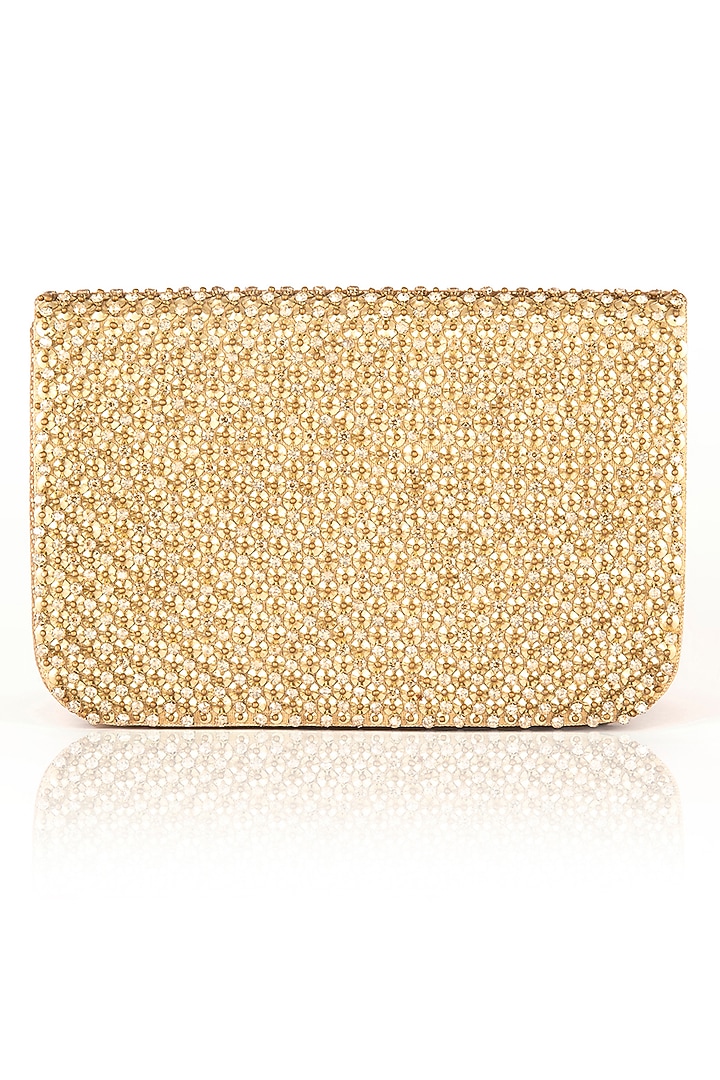 Gold Glass Beaded Clutch by Deepa Gurnani at Pernia's Pop Up Shop