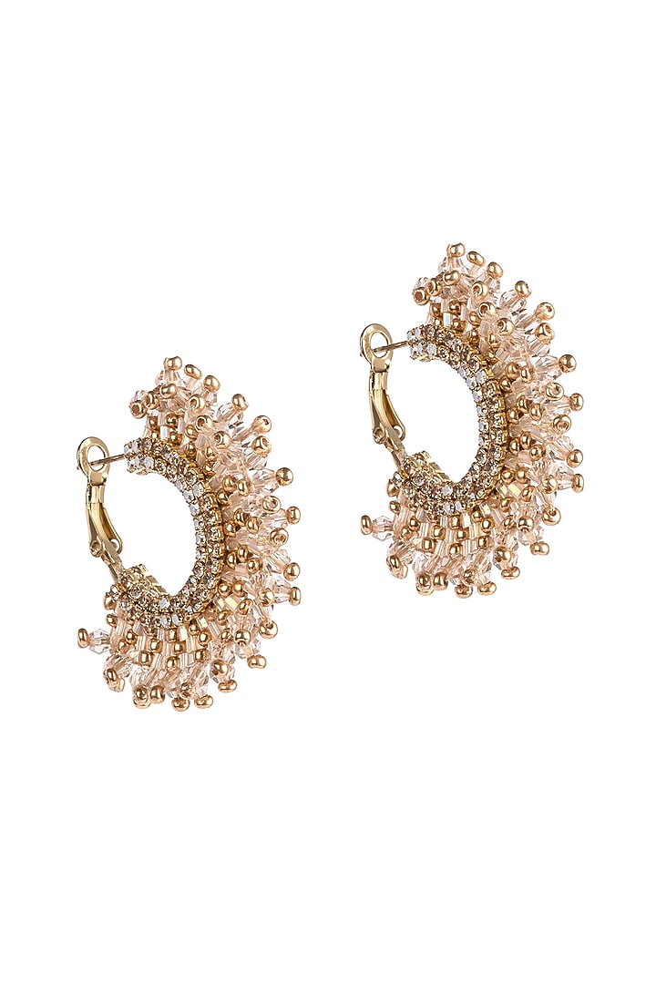 Champagne Glass Beaded Hoop Earrings by Deepa Gurnani at Pernia's Pop Up Shop
