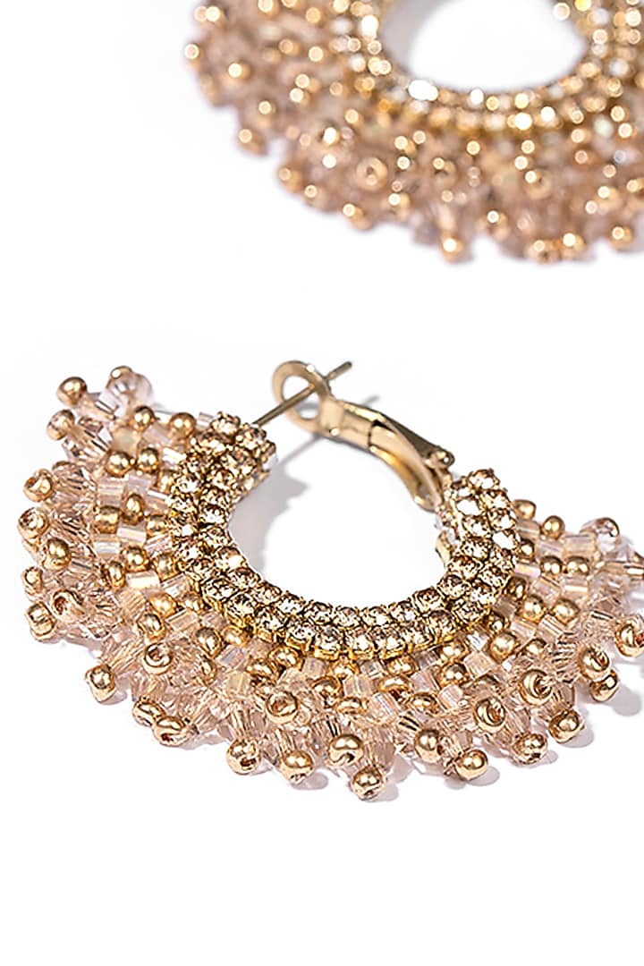 Champagne Glass Beaded Hoop Earrings by Deepa Gurnani at Pernia's Pop Up Shop