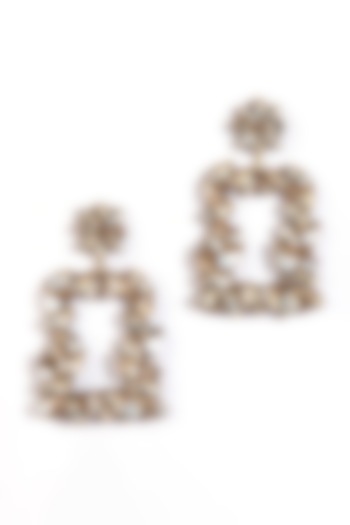 Gold Glass Stone Dangler Earrings by Deepa Gurnani at Pernia's Pop Up Shop