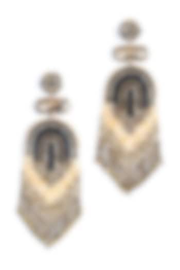 Black Beaded Dangler Earrings by Deepa Gurnani at Pernia's Pop Up Shop