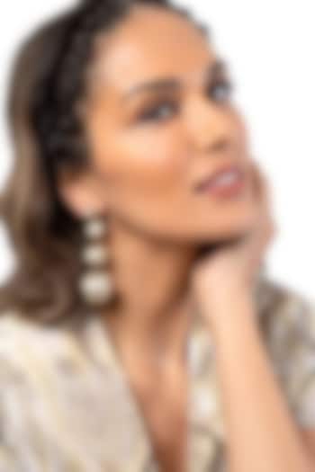 Ivory Resin Pearl Dangler Earrings by Deepa Gurnani at Pernia's Pop Up Shop