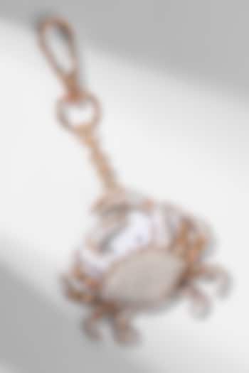 Blue Glass Bead Embroidered Charm by Deepa Gurnani at Pernia's Pop Up Shop