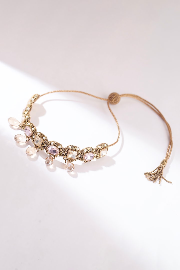 Multi-Colored Hand Embroidered Necklace by Deepa Gurnani at Pernia's Pop Up Shop