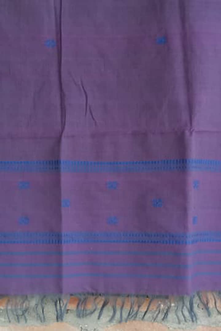 Purple & Blue Handwoven Dupatta by Dipika Kakati at Pernia's Pop Up Shop