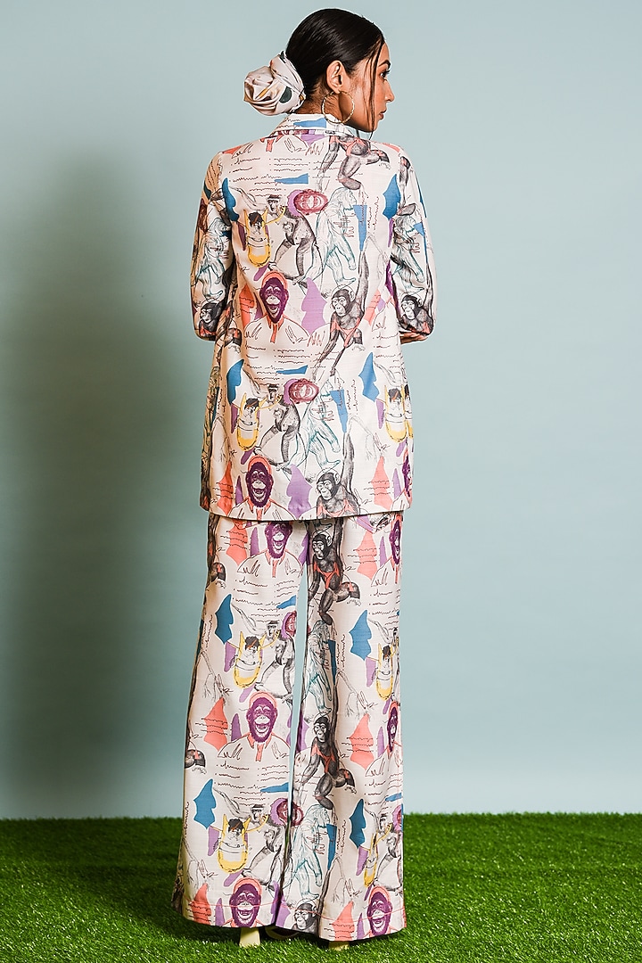 Ivory Digital Printed Co-Ord Set by DRAMEBAAZ at Pernia's Pop Up Shop