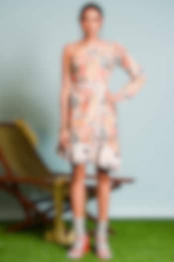 Ivory Digital Printed Summer Dress by DRAMEBAAZ at Pernia's Pop Up Shop