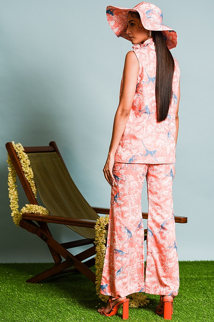 Orange Printed Co-Ord Set by DRAMEBAAZ at Pernia's Pop Up Shop