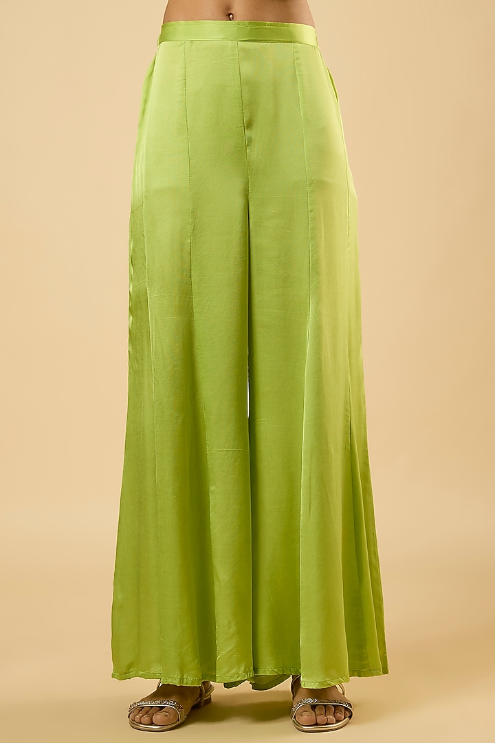 Jade Green Georgette Sequins Embroidered Kurta Set by Dori & Co. at Pernia's Pop Up Shop