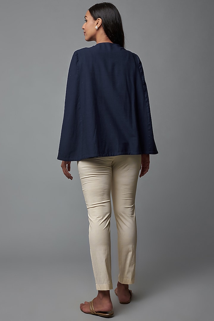 Blue Cotton Linen Co-Ord Set by Blue Lotus at Pernia's Pop Up Shop