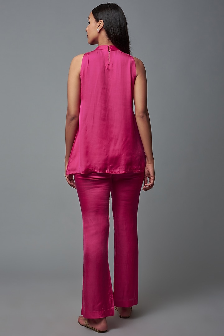 Pink Eco Satin Co-Ord Set by Blue Lotus at Pernia's Pop Up Shop