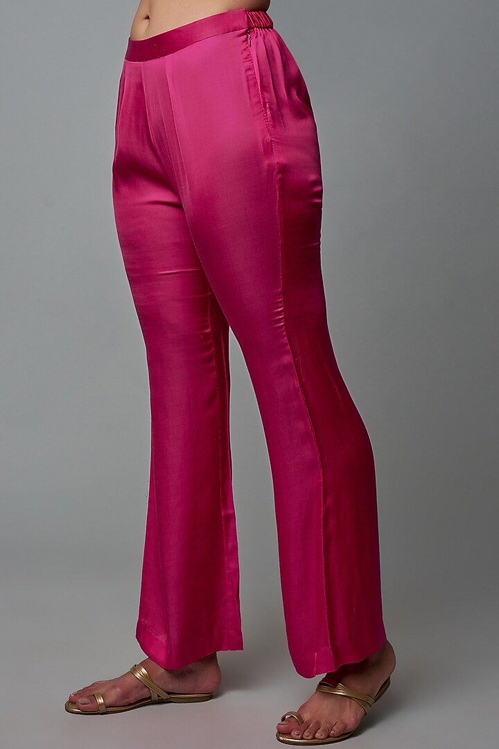 Pink Eco Satin Co-Ord Set by Blue Lotus at Pernia's Pop Up Shop