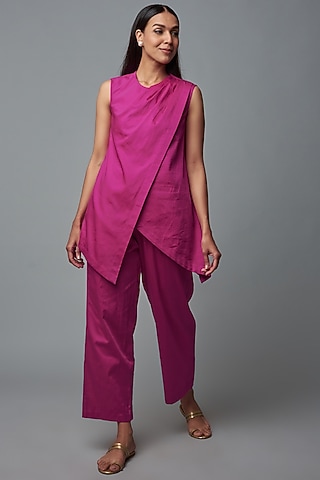 Pink Cotton Co-Ord Set by Blue Lotus