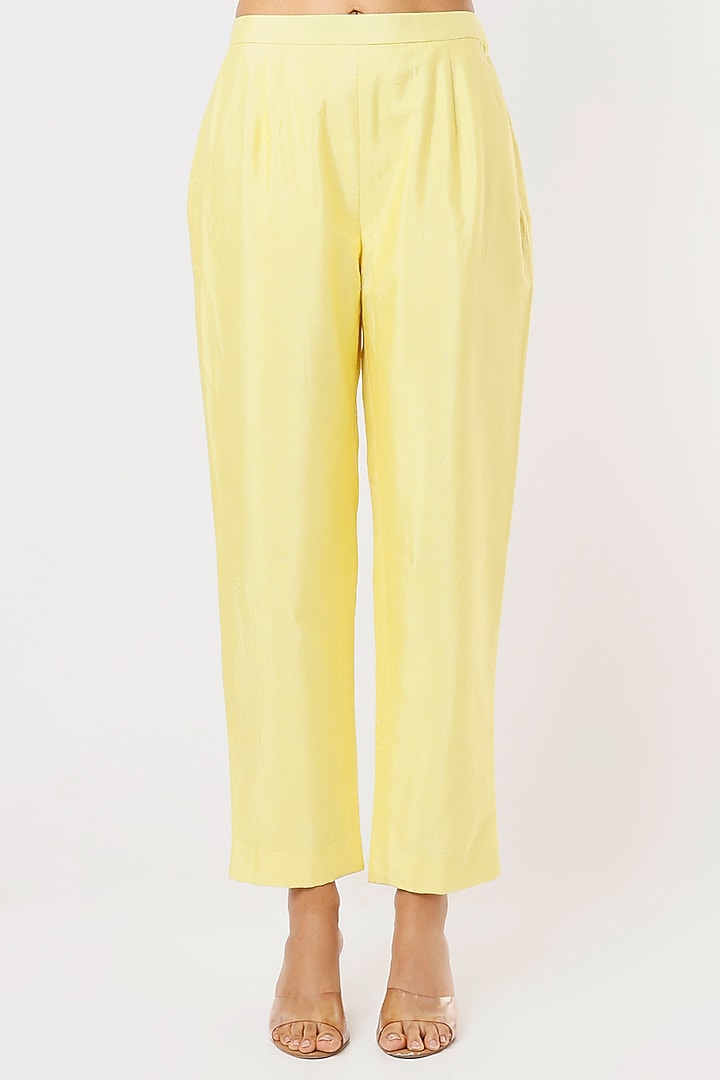 Yellow Embroidered Jacket Set by Blue Lotus at Pernia's Pop Up Shop
