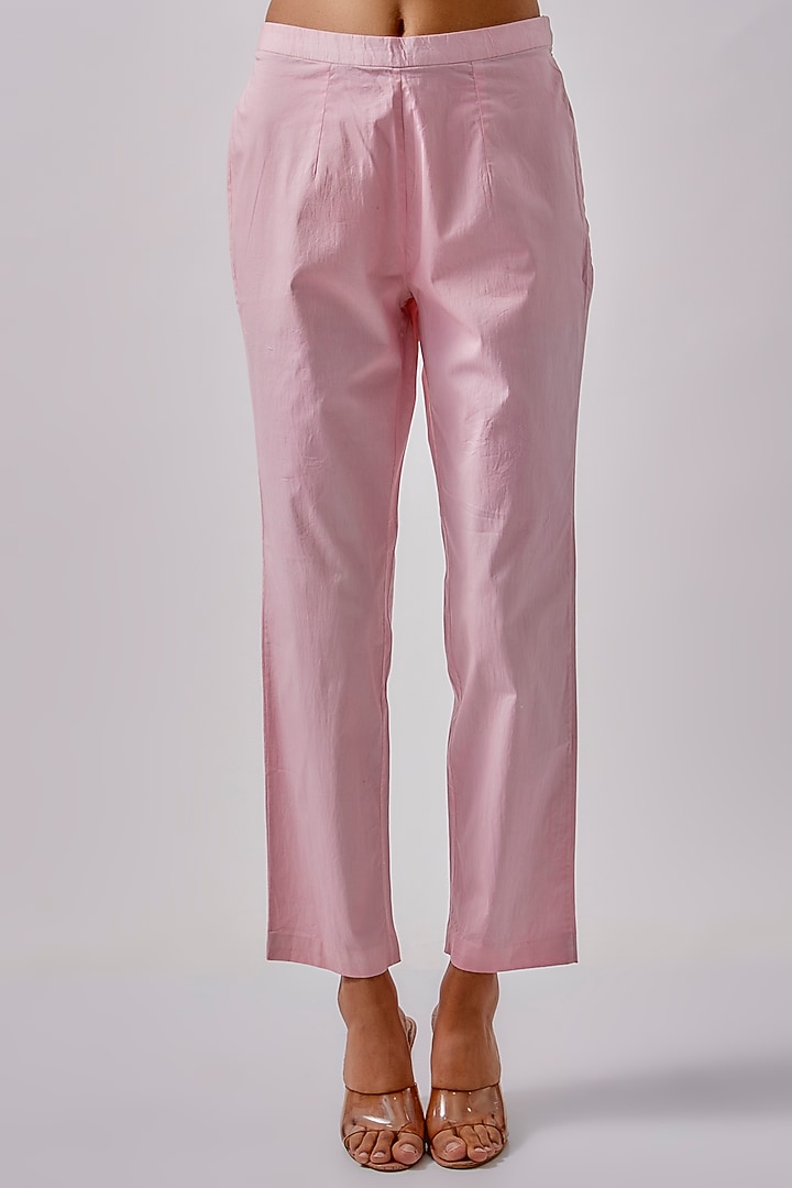 Pink Crepe Kaftan Set by Blue Lotus at Pernia's Pop Up Shop
