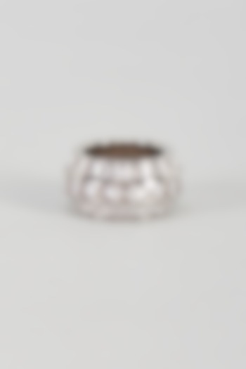 White Plated Cubic Zirconia Ring by Drip project