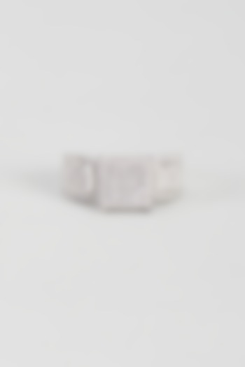 White Plated Cubic Zirconia Ring by Drip project