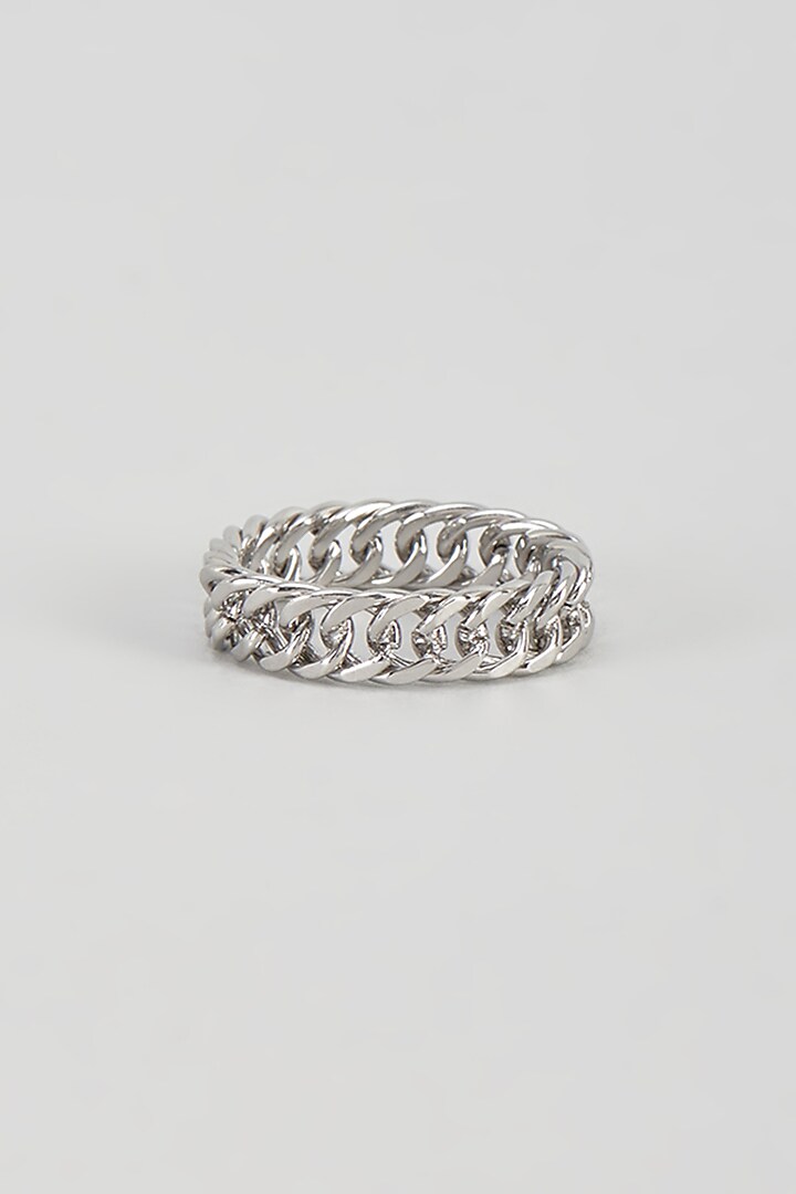 White Plated Cubic Zirconia Ring by Drip project