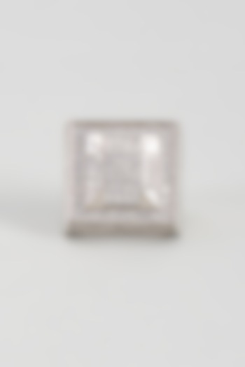 White Plated Cubic Zirconia Ring by Drip project