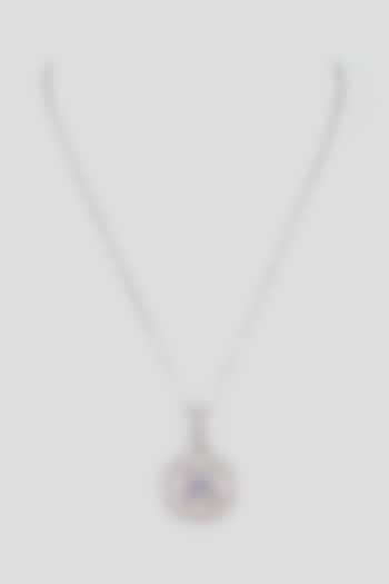 White Gold Plated Cubic Zirconia Pendant by Drip project at Pernia's Pop Up Shop