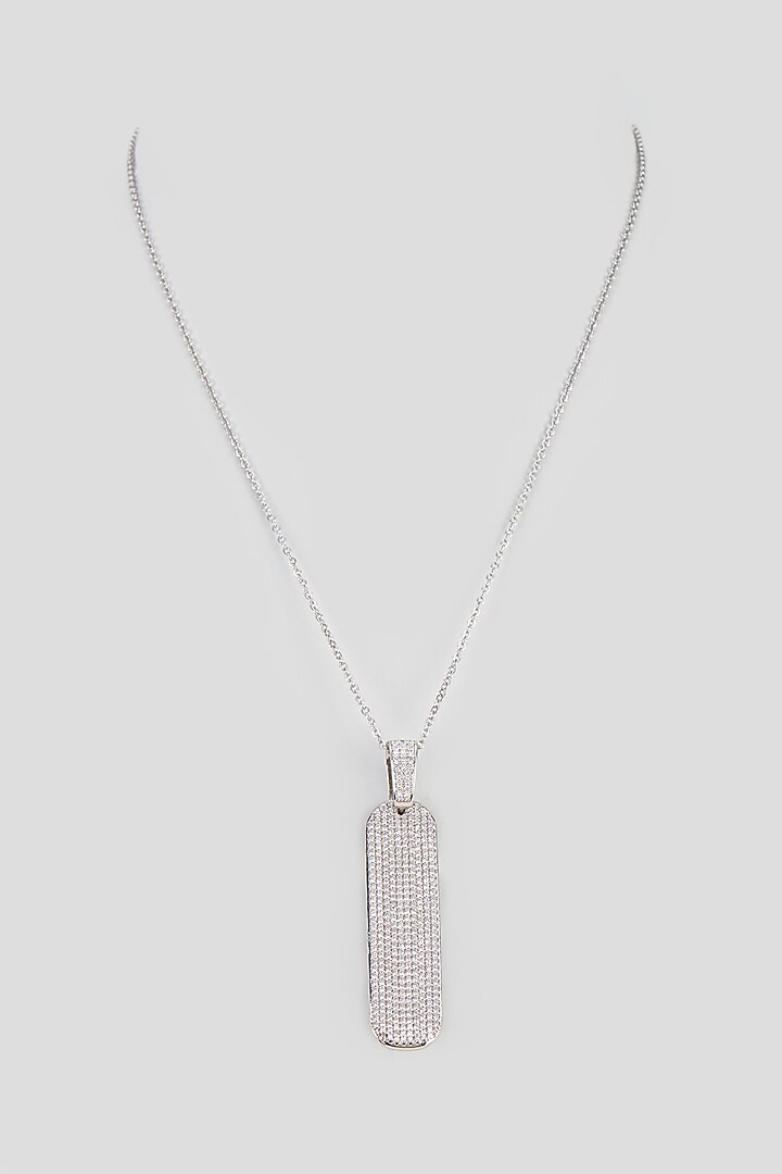White Gold Plated Cubic Zirconia Pendant Design by Drip project at