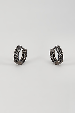 White Gold Plated Cubic Zirconia Earrings by Drip project