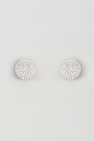 White Gold Plated Cubic Zirconia Earrings by Drip project