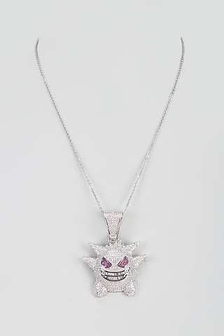 White Gold Plated Cubic Zirconia Pendant by Drip project