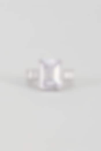 White Gold Plated Cubic Zirconia Ring by Drip project