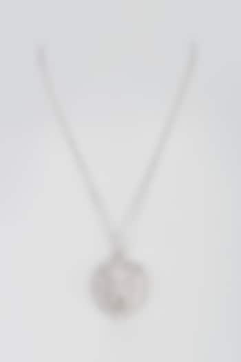 White Gold Plated Cubic Zirconia Pendant by Drip project
