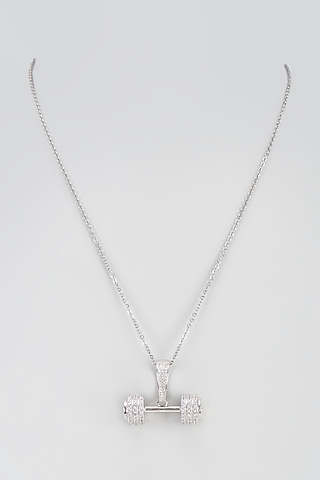 White Gold Plated Cubic Zirconia Pendant by Drip project