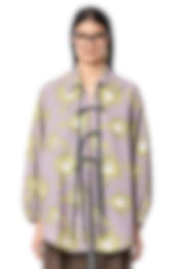 Multi-Colored Viscose Printed Tie-Up Shirt by Dhruv Kapoor at Pernia's Pop Up Shop