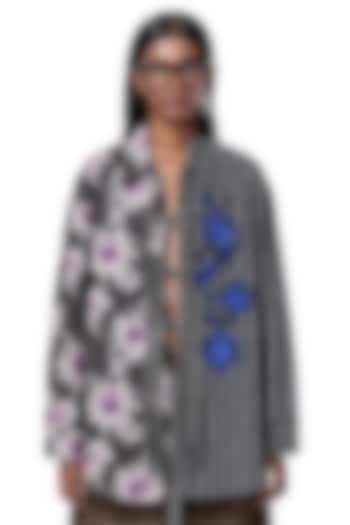 Multi-Colored Cotton Oversized Handcrafted Printed Shirt by Dhruv Kapoor at Pernia's Pop Up Shop