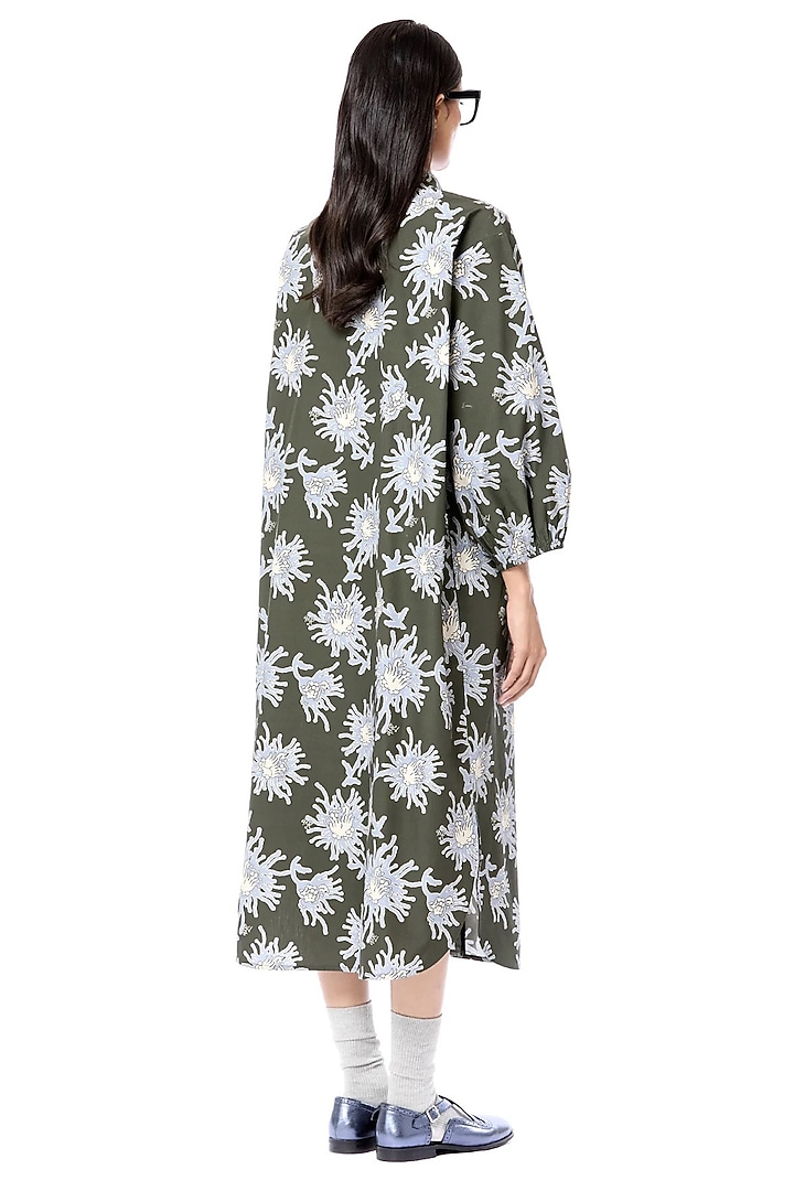 Multi-Colored Cotton Printed Cocktail Shirt Dress by Dhruv Kapoor at Pernia's Pop Up Shop