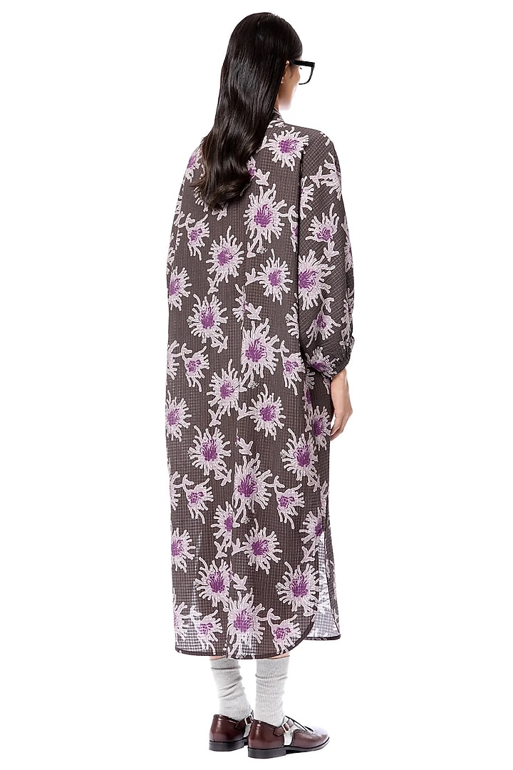 Multi-Colored Viscose & Polyamide Printed Vacation Shirt Dress by Dhruv Kapoor at Pernia's Pop Up Shop