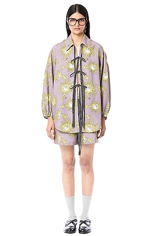 Multi-Colored Viscose Shorts by Dhruv Kapoor