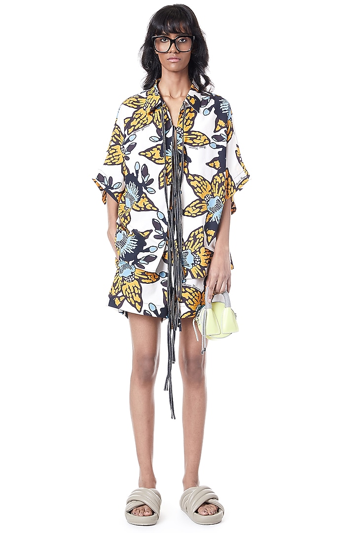 Multi-Colored Cotton Printed Co-Ord Set by Dhruv Kapoor at Pernia's Pop Up Shop