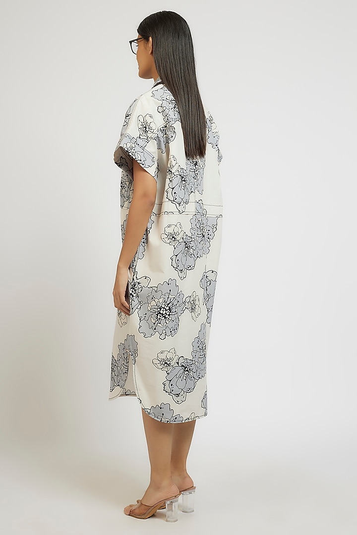 Multi-Colored Cotton Digital Printed Knee-Length Vacation Shirt Dress by Dhruv Kapoor at Pernia's Pop Up Shop