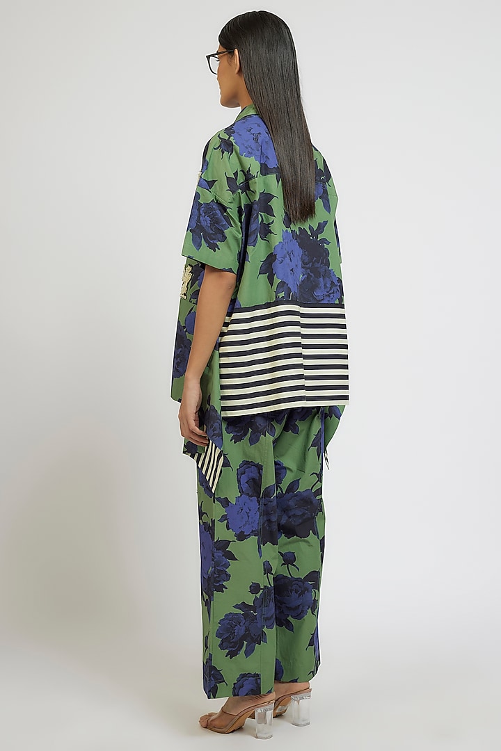 Multi-Colored Cotton Poly Digital Printed Co-Ord Set by Dhruv Kapoor at Pernia's Pop Up Shop