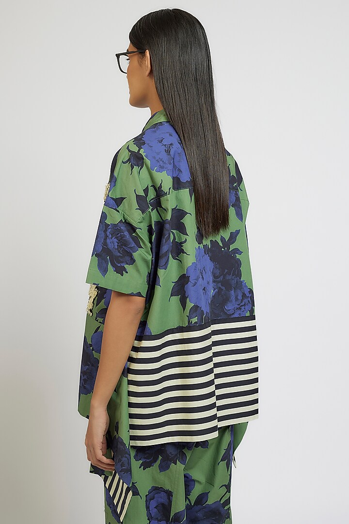 Multi-Colored Cotton Poly Digital Printed Co-Ord Set by Dhruv Kapoor at Pernia's Pop Up Shop