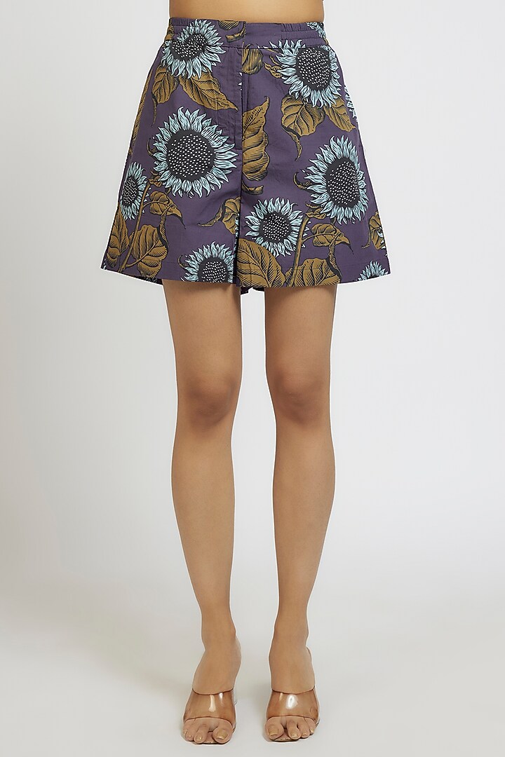 Multi-Colored Cotton Poly Digital Printed Co-Ord Set by Dhruv Kapoor at Pernia's Pop Up Shop