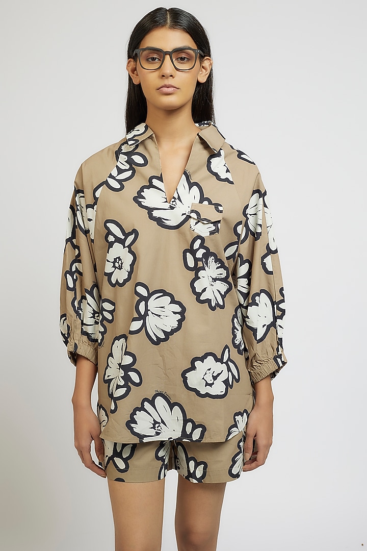 Multi-Colored Cotton Digital Printed Co-Ord Set by Dhruv Kapoor at Pernia's Pop Up Shop
