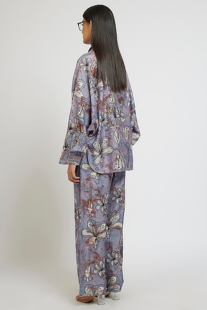 Multi-Colored Viscose Nylon Digital Printed Co-Ord Set by Dhruv Kapoor at Pernia's Pop Up Shop