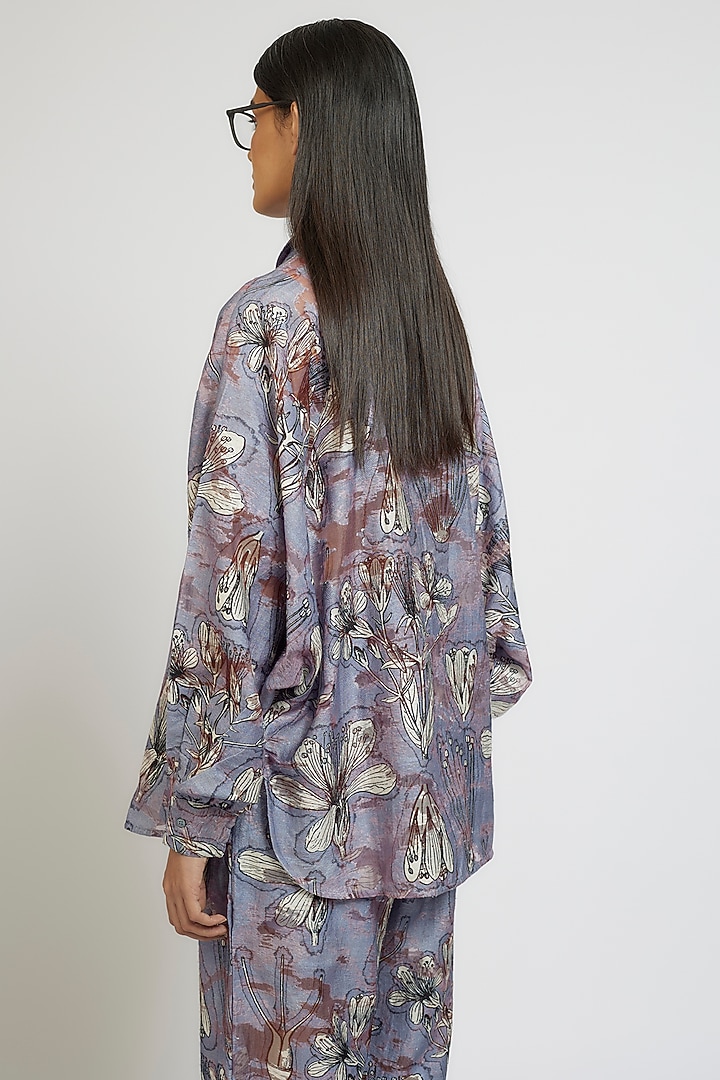 Multi-Colored Viscose Nylon Digital Printed Co-Ord Set by Dhruv Kapoor at Pernia's Pop Up Shop