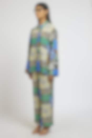 Multi-Colored Viscose Digital Printed Co-Ord Set by Dhruv Kapoor at Pernia's Pop Up Shop