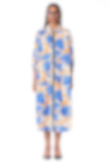 Multi-Colored Cotton Printed Oversized Vacation Shirt Dress by Dhruv Kapoor at Pernia's Pop Up Shop