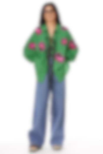 Green Cotton Shirt by Dhruv Kapoor at Pernia's Pop Up Shop