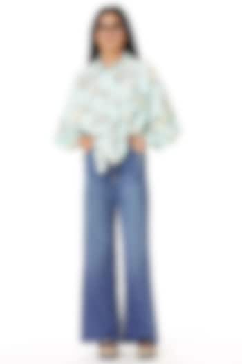 Blue Printed Shirt by Dhruv Kapoor at Pernia's Pop Up Shop