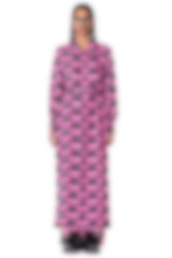 Multi-Colored Cotton Printed Handcrafted Vacation Shirt Dress by Dhruv Kapoor at Pernia's Pop Up Shop