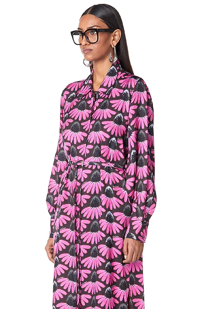 Multi-Colored Cotton Printed Handcrafted Vacation Shirt Dress by Dhruv Kapoor at Pernia's Pop Up Shop
